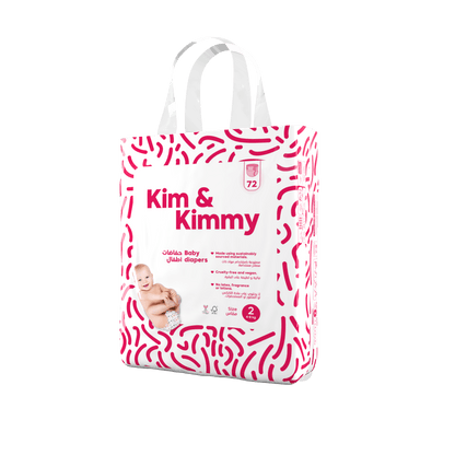 Kim & Kimmy - Size 2 Diapers, 4 - 8kg, Qty 72