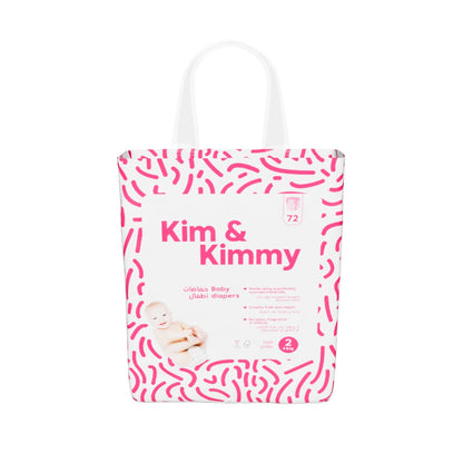 Kim & Kimmy - Size 2 Diapers, 4 - 8kg, Qty 72