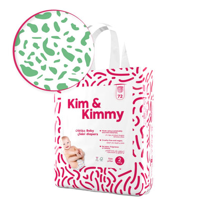 Kim & Kimmy - Size 2 Diapers, 4 - 8kg, Qty 72