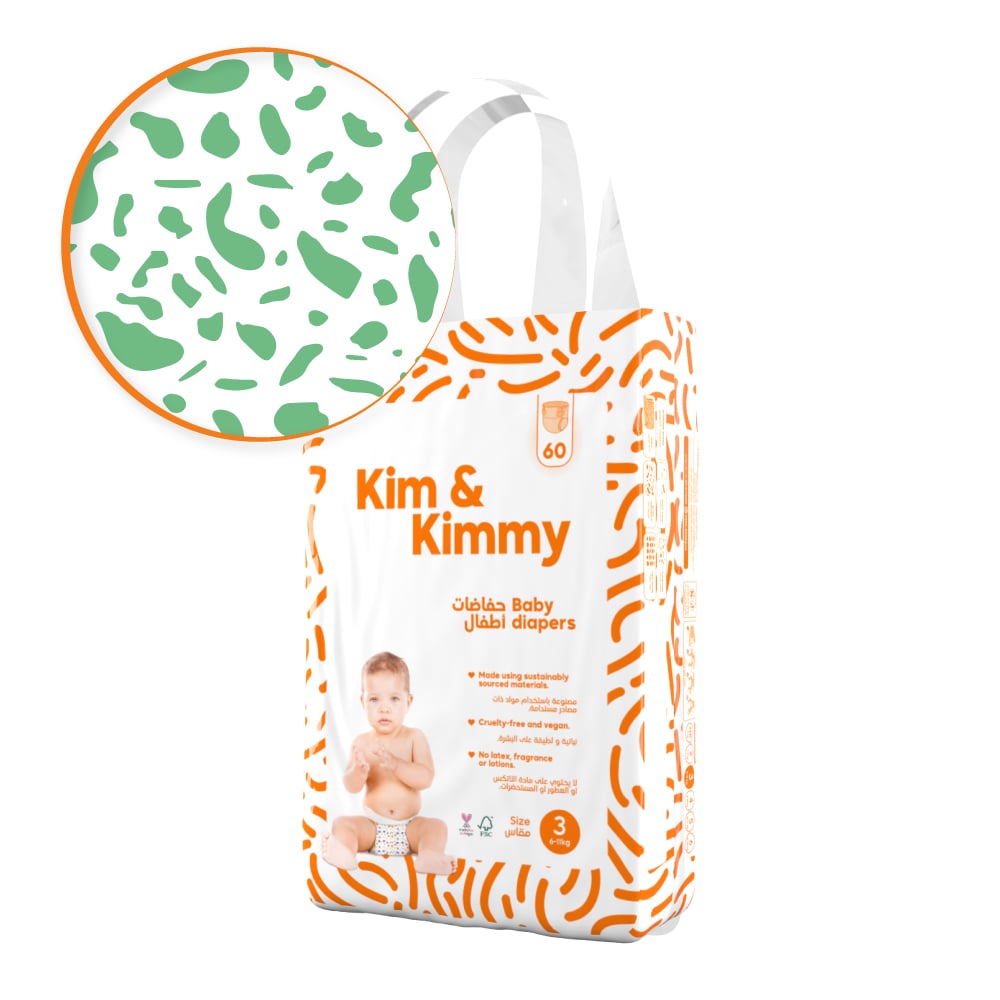 Kim & Kimmy - Size 3 Diapers, 6 - 11kg, Qty 60 – Kim and Kimmy - STG