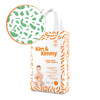 Kim & Kimmy - Size 3 Diapers, 6 - 11kg, Qty 60