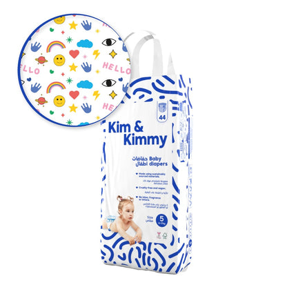 Kim & Kimmy - Size 5 Diapers,12-17kg, Qty 44